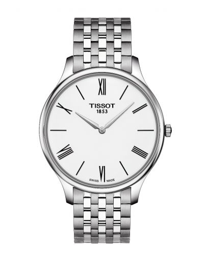 Tradition Quartz White Dial Grey Bracelet Men's Watch