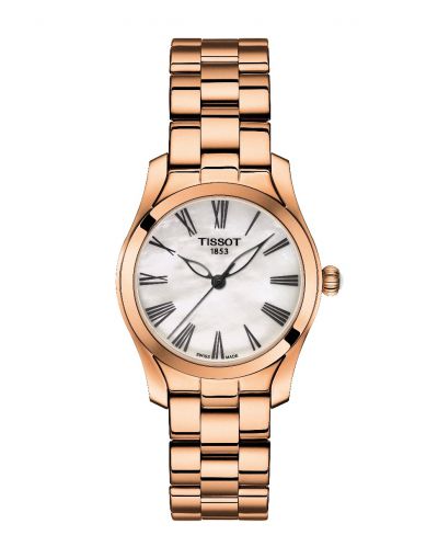 T-Wave Quartz White Mother Of Pearl Dial - Rose Gold Bracelet Women's Watch