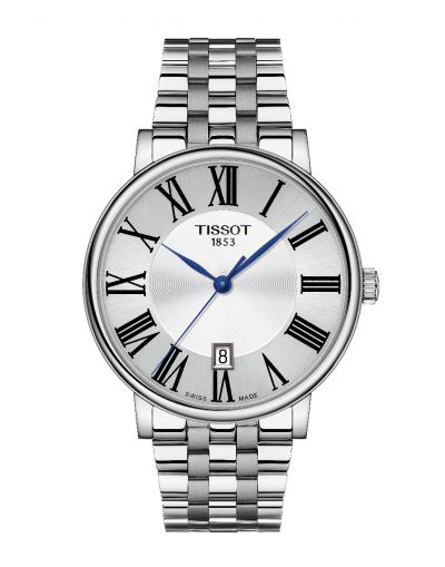 Carson Premium Quartz - Silver Dial Grey Stainless Steel Bracelet Men's Watch