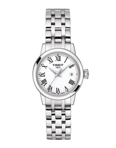 TISSOT CLASSIC DREAM LADY WHITE DIAL WITH GREY BRACELET WOMEN'S WATCH