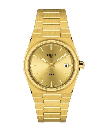 TISSOT PRX 35MM GOLDEN DIAL WOMEN'S WATCH