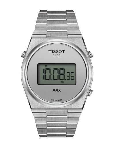 NEW PRX DIGITAL SILVER DIAL WITH GREY BRACELET MEN'S WATCH