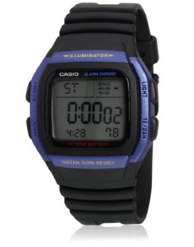 Casio Youth Digital Grey Dial with Black Rubber Strap Men's Watch 