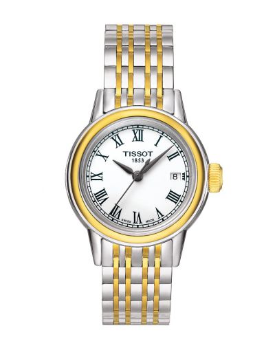 Carson Quartz White Dial Yellow Gold/Grey Bracelet Women's Watch