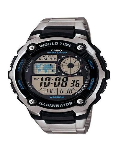 Casio Digital Youth Black Dial with Grey Bracelet Men's Watch