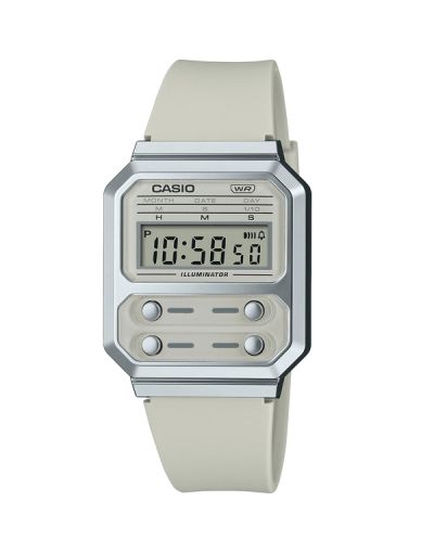 CASIO VINTAGE WHITE DIAL WITH WHITE RUBBER STRAP WATCH