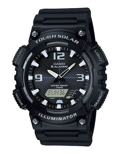 Casio Digital Youth Black Dial with Black Rubber Strap Men's Watch