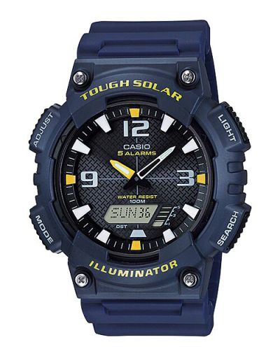 Casio Digital Youth Black Dial with Blue Rubber Strap Men's Watch
