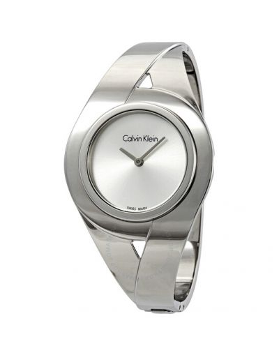 Calvin Klein Sensual Quartz Silver Dial Silver Metal Bracelet Women's Watch