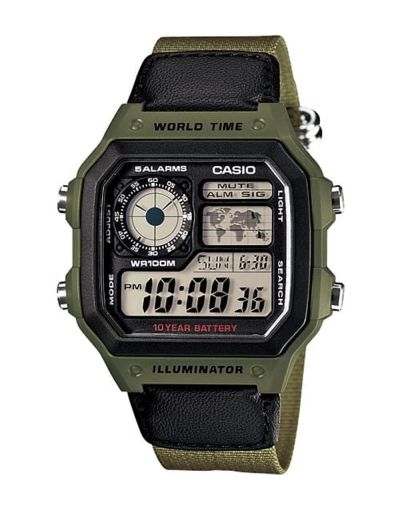 Casio Youth Series Digital Green Dial Men's Watch