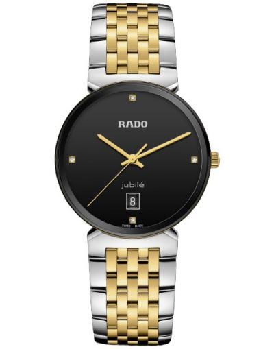 NEW RADO FLORENCE QUARTZ BLACK DIAL WITH 4 DIAMONDS MEN'S WATCH