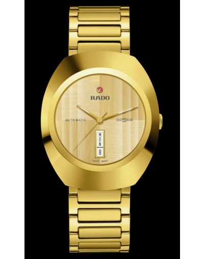RADO DIASTAR ORIGINAL GOLDEN DIAL WITH DAY & DATE MEN'S WATCH