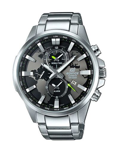 Casio Edifice EFR-303D-1A World Time Chronograph Stainless Steel Men's Watch