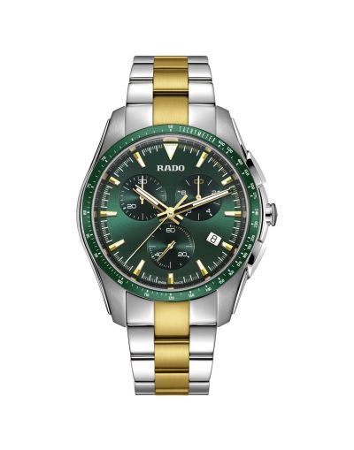 NEW RADO HYPERCHROME CHRONOGRAPH GREEN DIAL WITH STAINLESS STEEL BRACELET MEN''S WATCH