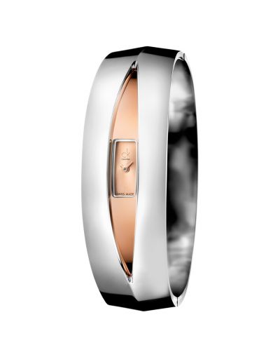 Calvin Klein Astonish Rose Dial Stainless Steel Women's Medium Bangle Watch