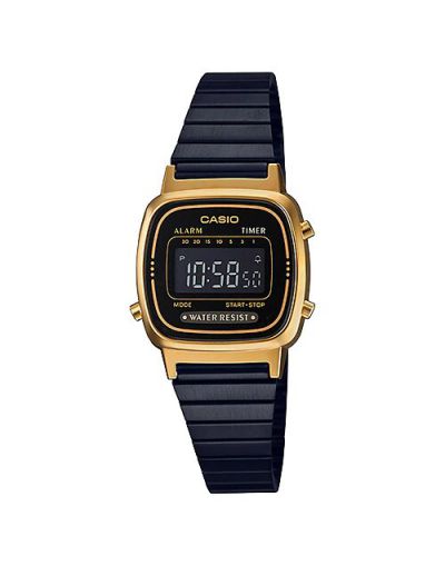 Casio Vintage Youth Black Dial with Black Bracelet Women's Watch