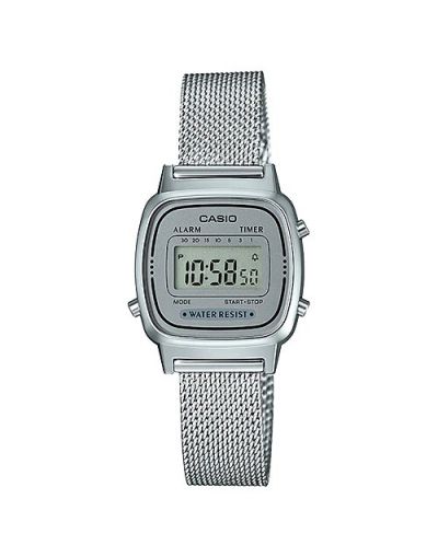 Casio Vintage Youth Grey Dial with Grey Mesh Bracelet Women's Watch