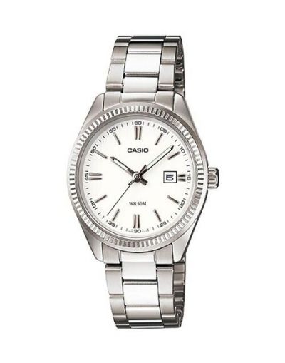CASIO ENTICER WHTIE DIAL WITH DATE WOMEN'S WATCH