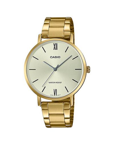CASIO LIGHT GOLDEN DIAL WITH GOLDEN BRACELET WOMEN'S WATCH