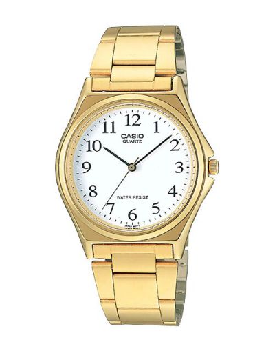 Casio Enticer White Dial with Golden Bracelet Men's Watch