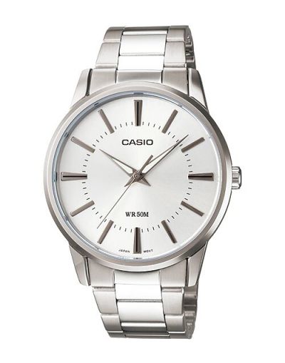 CASIO ENTICER SILVER DIAL MEN'S WATCH