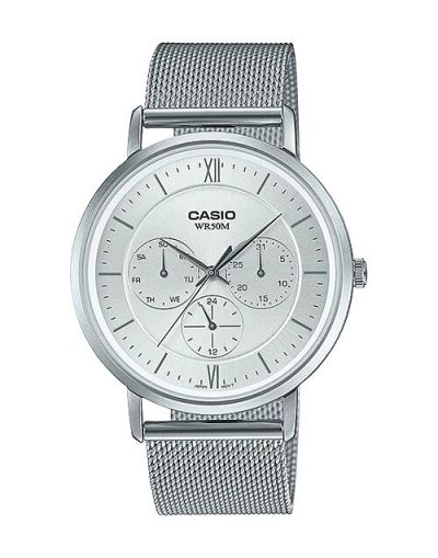 CASIO SILVER DIAL WITH DAY & DATE MEN'S WATCH