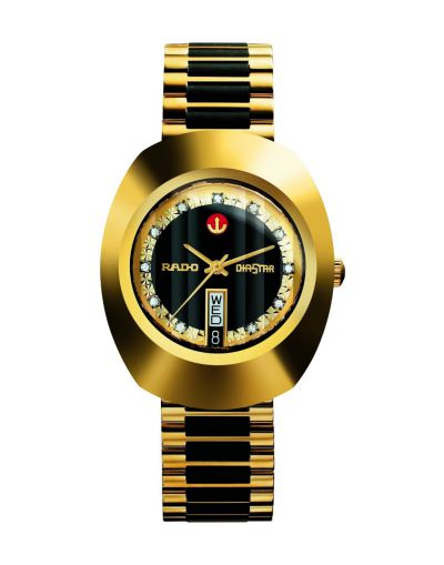 The Original Automatic Black & Golden Dial Golden Bracelet Men's Watch