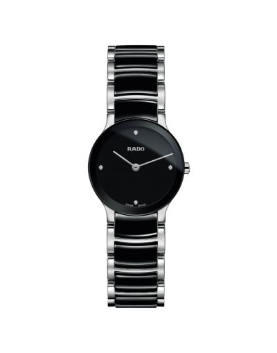 Centrix Diamonds Quartz Black Dial High-Tech Ceramic Bracelet Women's Watch