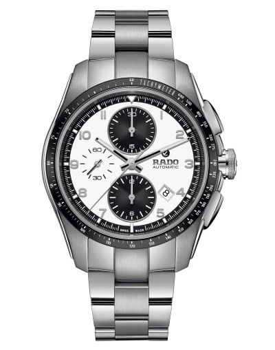 Hyperchrome Automatic Chronograph Silver & Black Dial - Grey Stainless Steel Bracelet Men's Watch