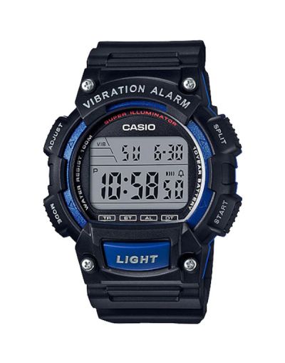 CASIO DIGITAL DIAL WITH BLACK RUBBER STRAP MEN'S WATCH